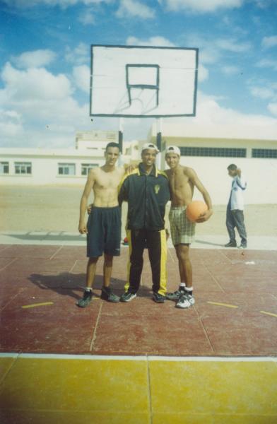 moi, hicham et entr�neur abdo  de  MAS